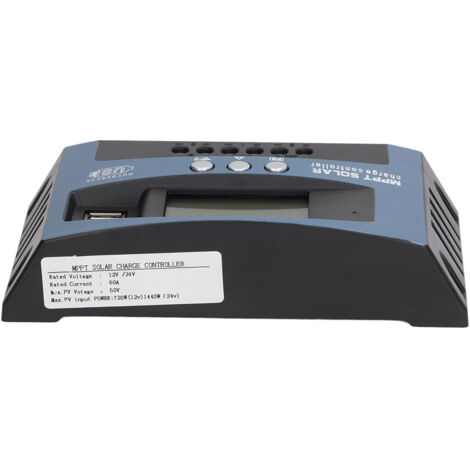 PV Controller with Duel Voltage Regulator LCD Multiple Protection MPPT Solar Panel Controller 12V 24V 60A (1/5)