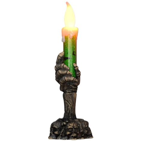 Halloween Skeleton Hand Led Lamp Candle Flame Light Stand Lamp Home Party Bar Decoration (1/5)