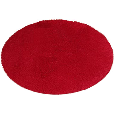 40cm Round Plush Carpet Soft Bath Bedroom Non Slip Floor Shower Rug Yoga Plush Round Mat Home Decor (1/3)