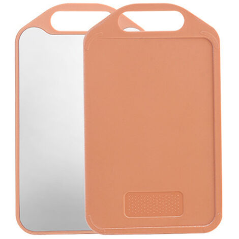 Double Sided Cutting Board Prevent Slip PP 201 Stainless Steel Chop Cutting Board for Home Dormitory Light Pink Orange (1/5)