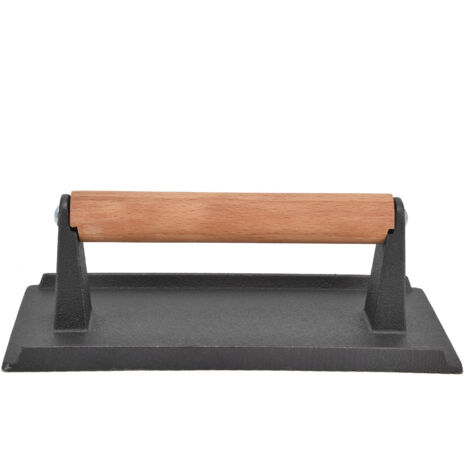 Cast Iron Grill Press BBQ Burger Bread Meat Household Sturdy Evenly Heated Steak Weight Bacon Press (1/5)