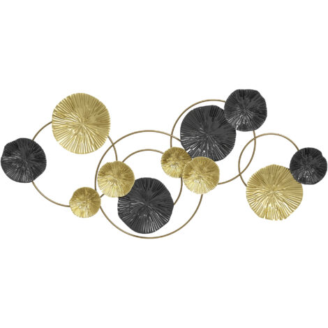 Metal Wall Art, Modern Hanging Wall Decor with Multi-Disc Design for Living Room (1/5)