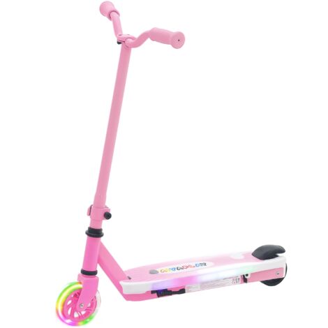 Electric Scooter for Kids Aged 4-7 Years, with Flashing LED Lights, Rear Auxiliary Wheels, Pink (1/5)
