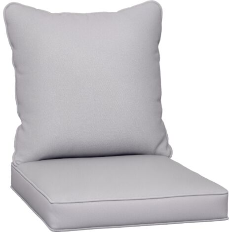 Seat and Back Padded Cushion Set, CUSHION ONLY - Light Grey (1/5)