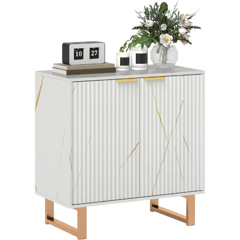 Elegant Storage Sideboard - White/Gold-Tone (1/5)