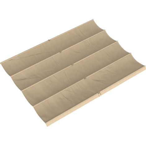 Retractable Pergola Canopy Only, 3.92 x 3.5 m, UV30+ Replacement Canopy Cover for 4 x 3 m Pergola, Khaki
