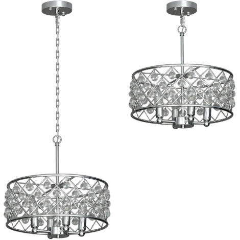 51 Crystallite Four-Bulb Chandelier - Silver-Tone (1/5)