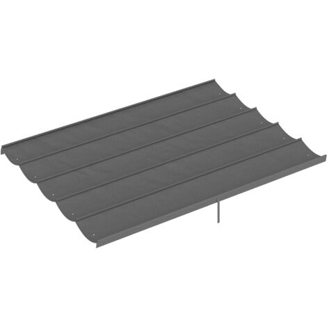 Retractable Pergola Cover, 3.5 x 2.6 m Replacement Canopy Fabric for 4 x 3 m Frame, Roof Top Only, Light Grey (1/5)