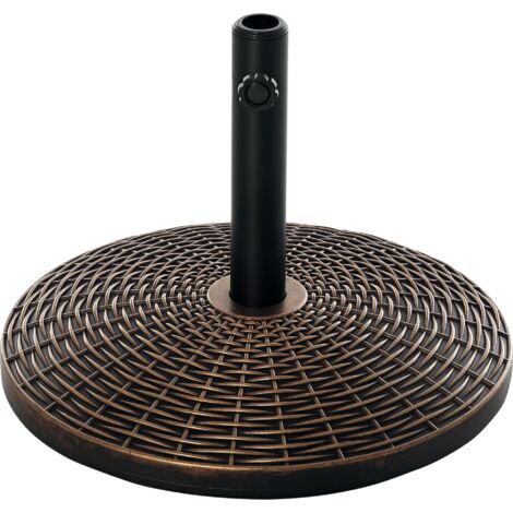 25 kg Plastic and Cement Rattan Pattern Parasol Base - Antique Bronze (1/5)