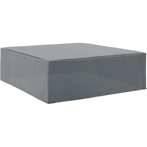 Outsunny 225x210cm Outdoor Garden Rattan Furniture Protective Cover Water UV Resistant Grey (1/5)