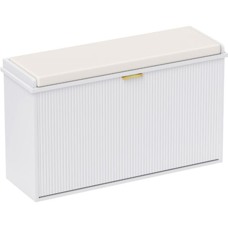 Elegant Eight Shoe Bench, with Top Seat - White (1/5)