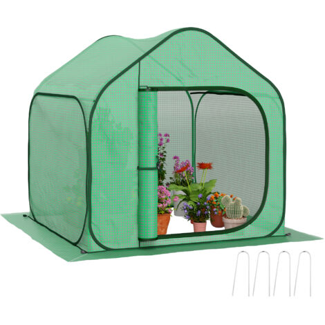 150 x 148cm Pop-Up Greenhouse - Green (1/5)
