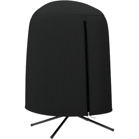 190 x Φ128cm Hanging Egg Chair Furniture Cover - Black