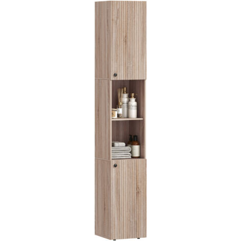 6-Tier Tall Bathroom Cabinet - Natural (1/5)