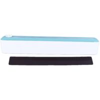 Reusable Cling Film Dispenser Magnetic Refillable Plastic Wrap Dispenser with Cutter Magnetic Stripe White Green