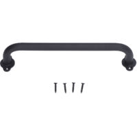 Barn Door Handle Black Carbon Steel Interior Wooden Door Matte Handle for Wooden Gate Shed Cabinet Door