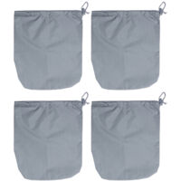 4PCS Car Rearview Mirror Protective Cover 190T Polyester Taffeta Faucet Frost Guard CoverGrey