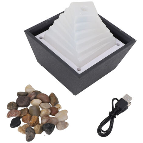 Fontaine d'intérieur Zen USB avec lumière LED intégrée pour bureau, salon et maison (1/5)