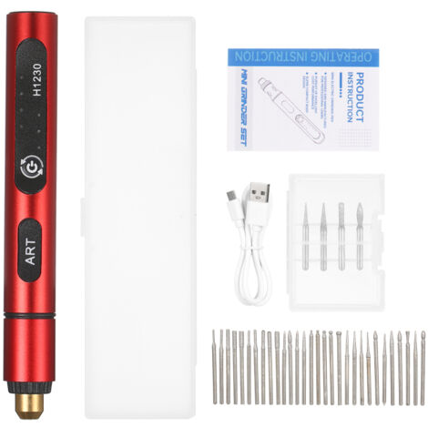 Outil rotatif sans fil 3 vitesses rechargeable, kit 4 embouts (USB) (1/5)