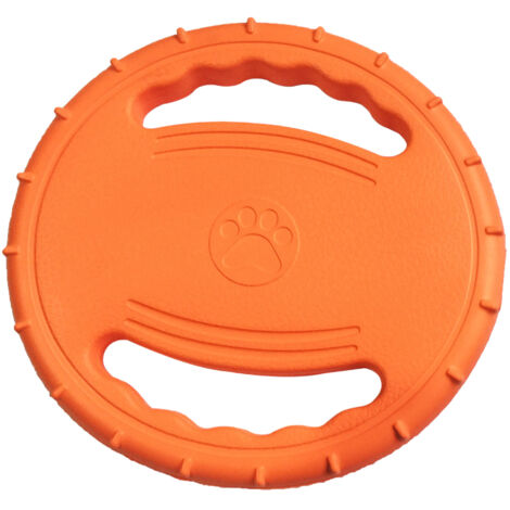 Disque volant pour chien, anneau d'entraînement en EVA avec double poignée, jouet volant flottant pour chien, idéal pour les activités de plein air. (1/5)