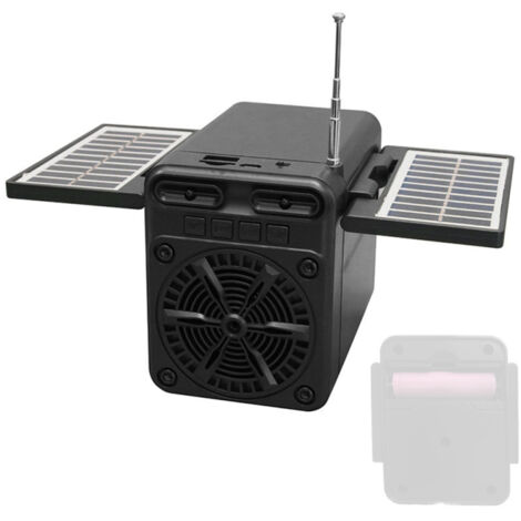 Radio FM solaire d'urgence, haut-parleur Bluetooth multifonctionnel, compatible carte TF/clé USB, idéale pour le camping, les pique-niques et les voyages.