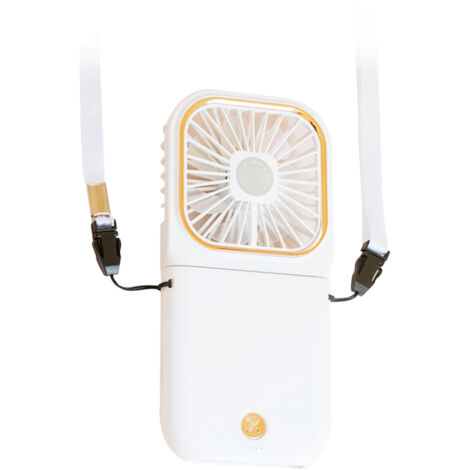 Mini ventilateur portable, batterie 3000 mAh, pliable, 3 vitesses, USB, support téléphone (noir) (1/5)