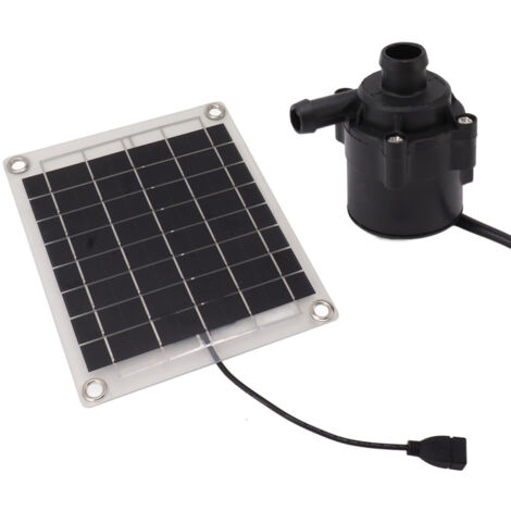 Kit de pompe à eau solaire submersible 20 W pour fontaine, bassin, abreuvoir à oiseaux, irrigation, débit d'eau réglable avec interrupteur (1/5)