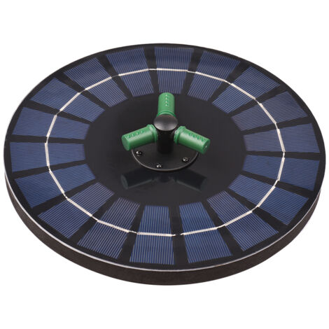 Fontaine solaire 6W buse rotative 360° éclairage LED RGB pompe batterie arrêt auto flottante 23 cm (9 pouces)