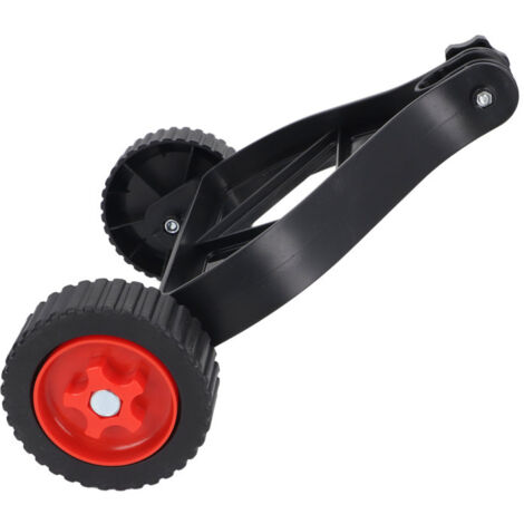 Roue de support pour tondeuse à gazon au lithium, réglable en hauteur, portable et universelle, pour coupe-bordures et jardinage (1/5)