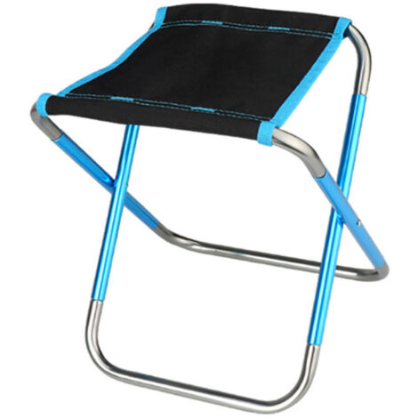 Tabouret pliable en aluminium extérieur Mini chaise de pêche Pliable Bleu (1/5)