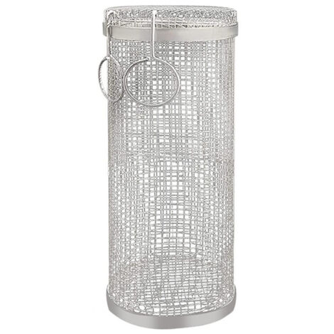 Cage de barbecue en acier inoxydable ronde extérieure transfrontalière Grille de cuisson ronde 309 avec crochet (1/5)