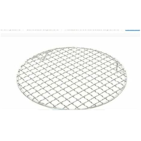 Pinces à grillade BBQ coréenne en acier inoxydable 304, pieds argentés, maille ronde, 35cm (1/5)