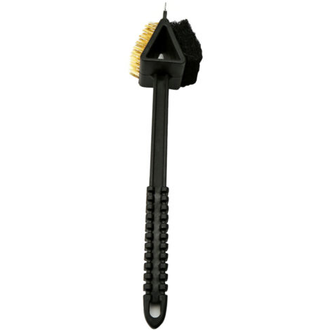 Brosse à nettoyer barbecue 3 en 1 avec racle et éponge, multifonction, pour grills gaz, charbon et porcelaine (1/5)
