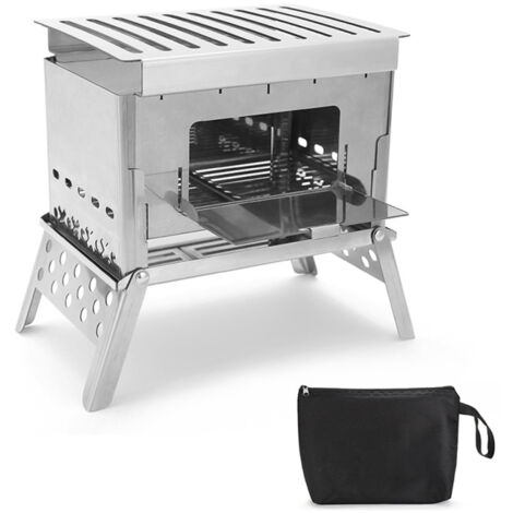 Fourneau de camping extérieur détachable Inox multifonction accessoire de cuisson BBQ (1/5)