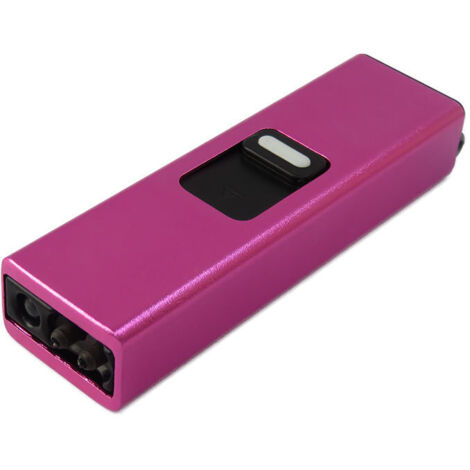 Allumette USB Rechargeable Mini Ignition Arc Étanche à l'air Extérieur BBQ Rose (1/5)