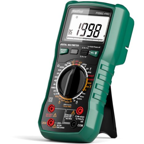 Multimètre numérique 6000 points, True RMS AC/DC 2000V/20A, testeur température (1/5)