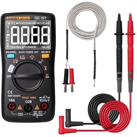 Multimètre AN113D 6000 comptes True RMS mesure CC/CA autorange LCD (1/5)