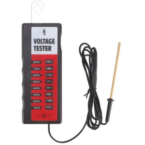 Testeur de clôture électrique écran LCD, voltmètre 10 kV, 8 LED (1/5)