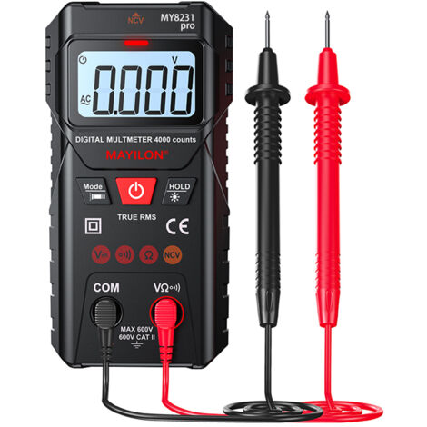 Multimètre numérique TRMS détection de tension sans contact NCV 4000 points (1/5)