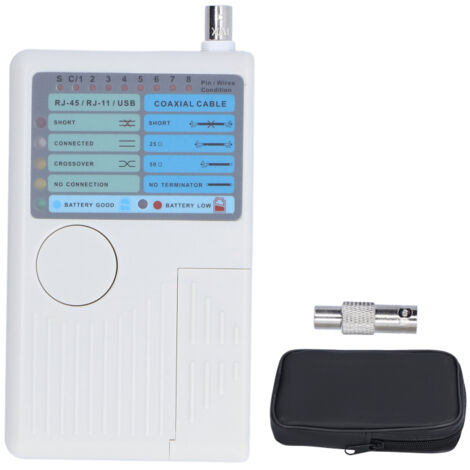 Testeur de câbles 4 en 1 pour coaxial, RJ45, BNC, RJ11, USB (1/5)