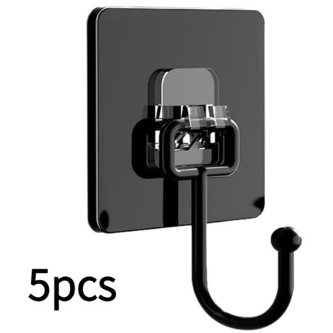 Lot de 5 crochets de salle de bain, sans adhésif, étanches, fixation solide (1/5)