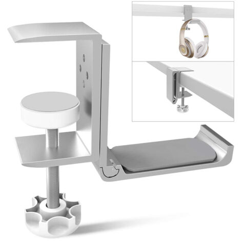 Support universel casque, pince pliable, alliage d'aluminium, installation horizontale/verticale. (1/5)