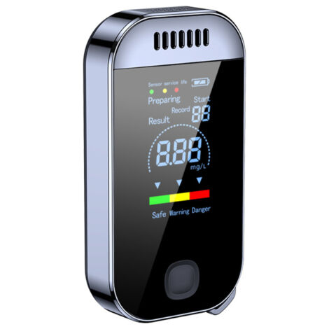 Alcootest haute précision sans contact, rechargeable USB, écran LED, alarme (1/5)