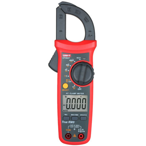 Pince ampèremétrique UNI-T UT202+ 4000 pts, multimètre vrai efficace, NCV, -40 à 1000°C (1/5)