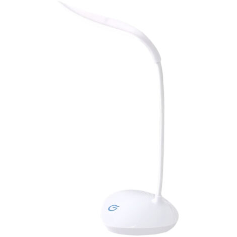 Lampe de bureau LED, lampe de chevet avec col de cygne flexible, lampe de lecture rechargeable à intensité variable (3 niveaux). (1/5)