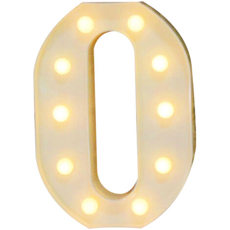 Lettres lumineuses LED alphabet, lumière blanche chaude, fonctionne avec 2 piles AA, étanchéité IP54 (1/5)