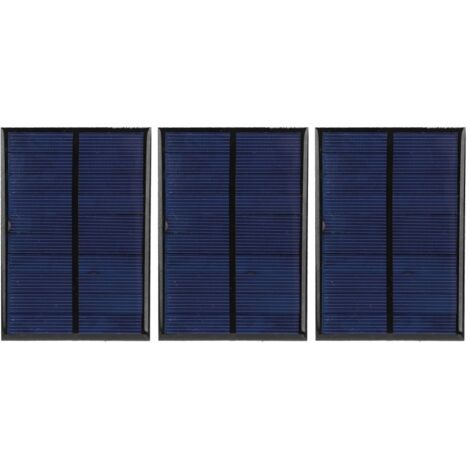 Lot de 3 modules d'alimentation solaires compacts 5V 200mA + câble 30cm rouge et noir (1/5)