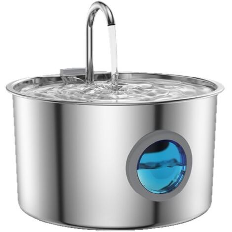 Distributeur d'eau intelligent en acier inoxydable pour animaux de compagnie, abreuvoir à circulation automatique de 3,2 L pour chats, anti-fuite. (1/5)