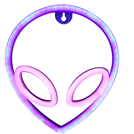 Enseigne lumineuse LED décorative Alien alimentée par USB, néon pour salon, chambre ou mariage (1/5)