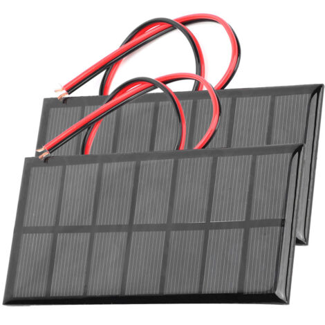 Panneaux solaires miniatures 3,5V 250mA en époxy avec câble 30cm (1/5)